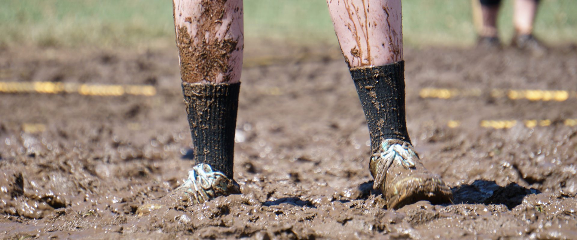 student steps onto oozeball court
