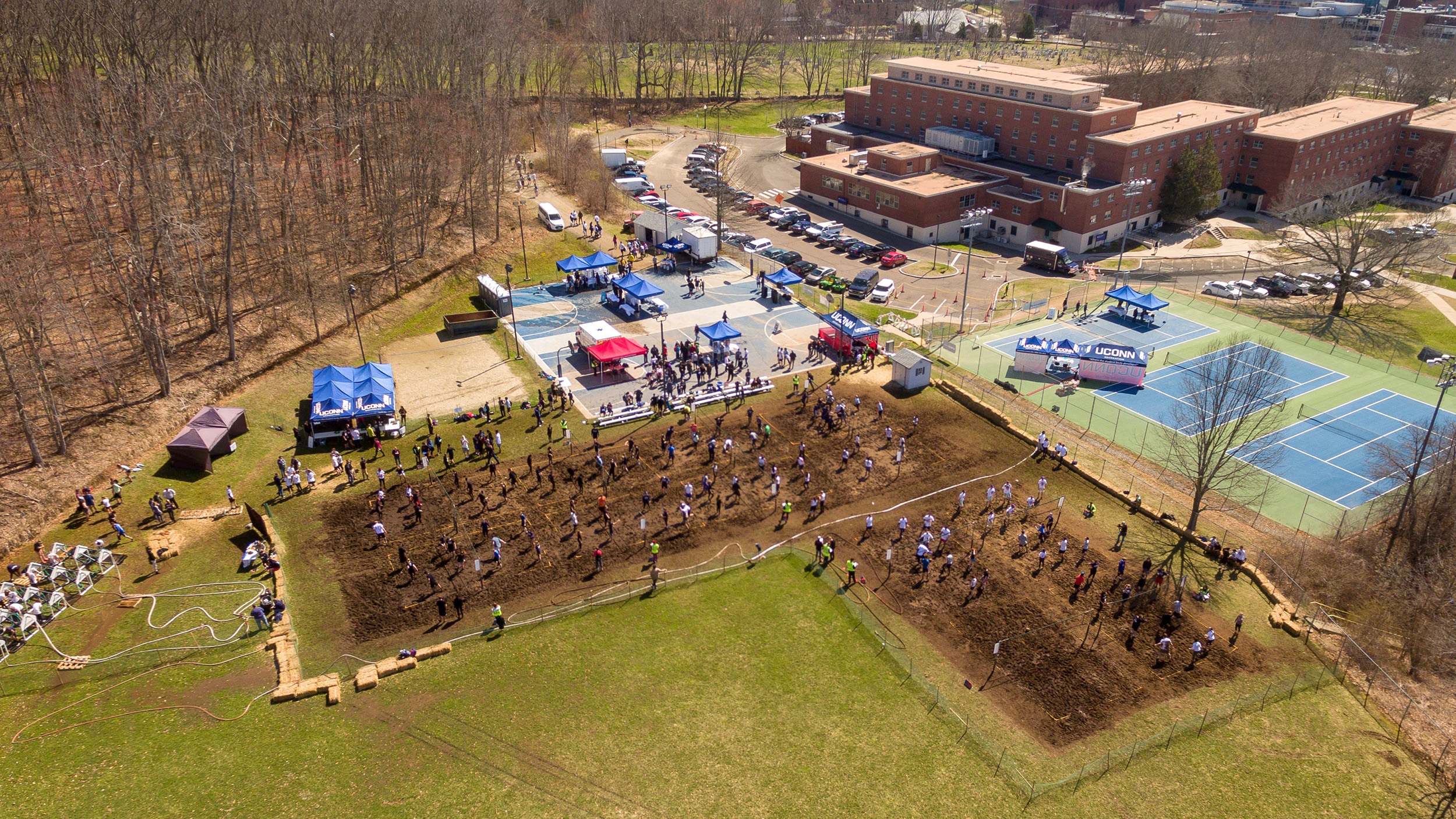 aerial photo of oozeball event